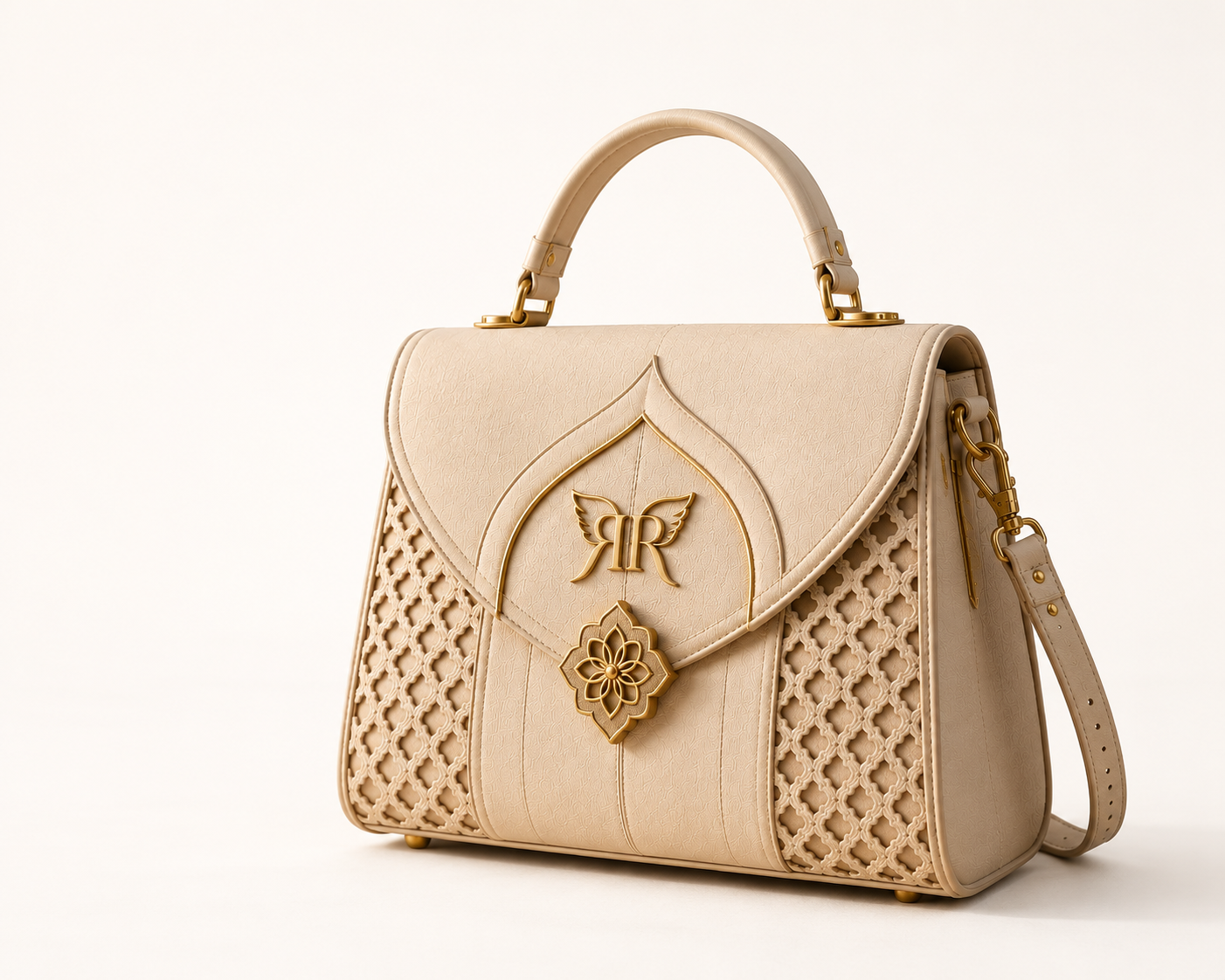 RAJMAHAL IVORY HERITAGE SATCHEL BAG