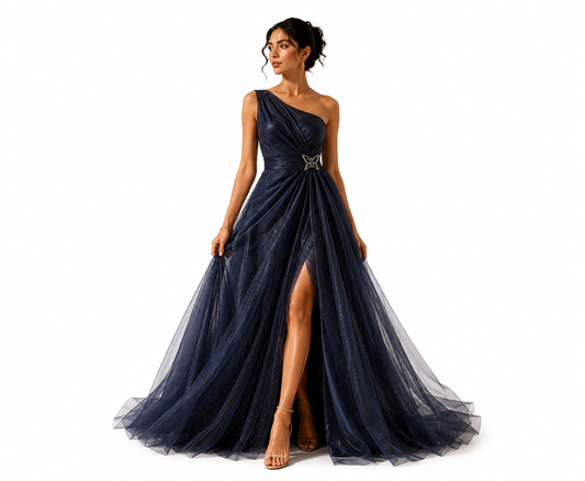 Midnight Royale One-Shoulder Evening Gown