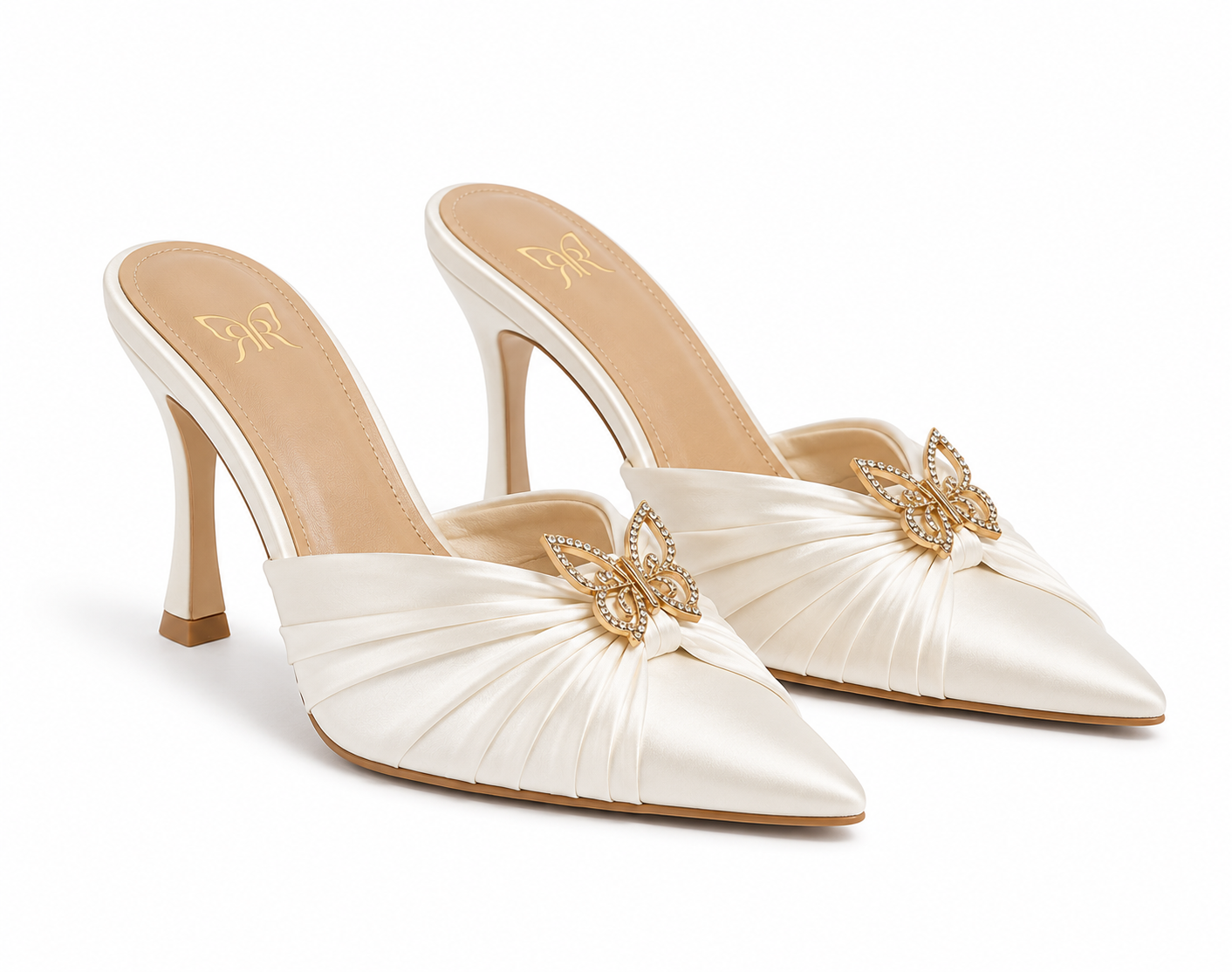 Butterfly Celeste Pointed-Toe Mules