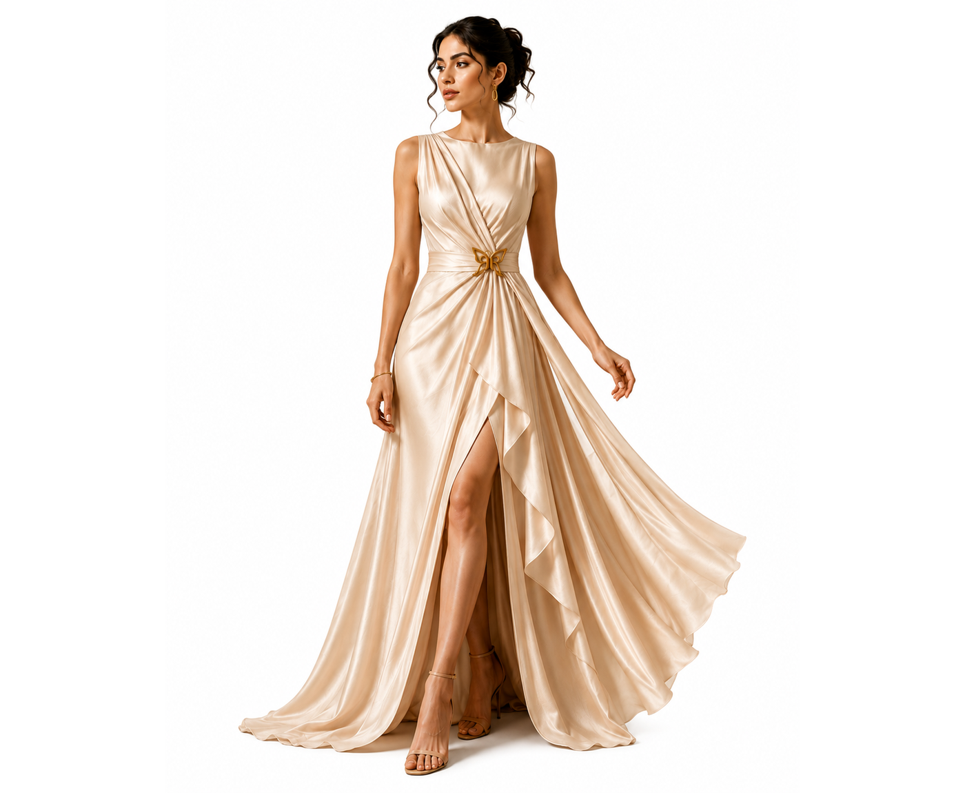 LUMIÈRE SATIN MAXI DRESS