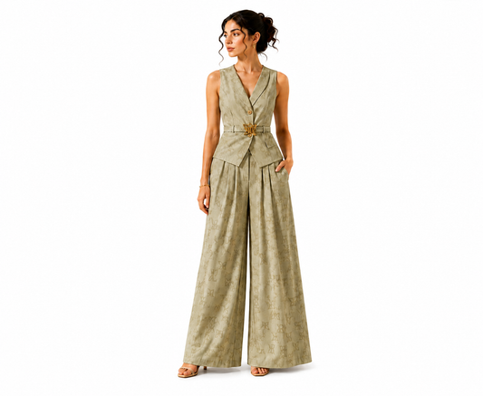 Ivory Grace Satin Co-Ord Set