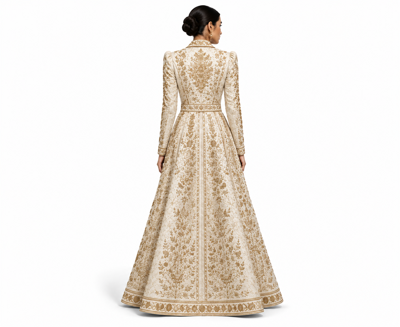 The Royal Garden Embroidered Coat Dress