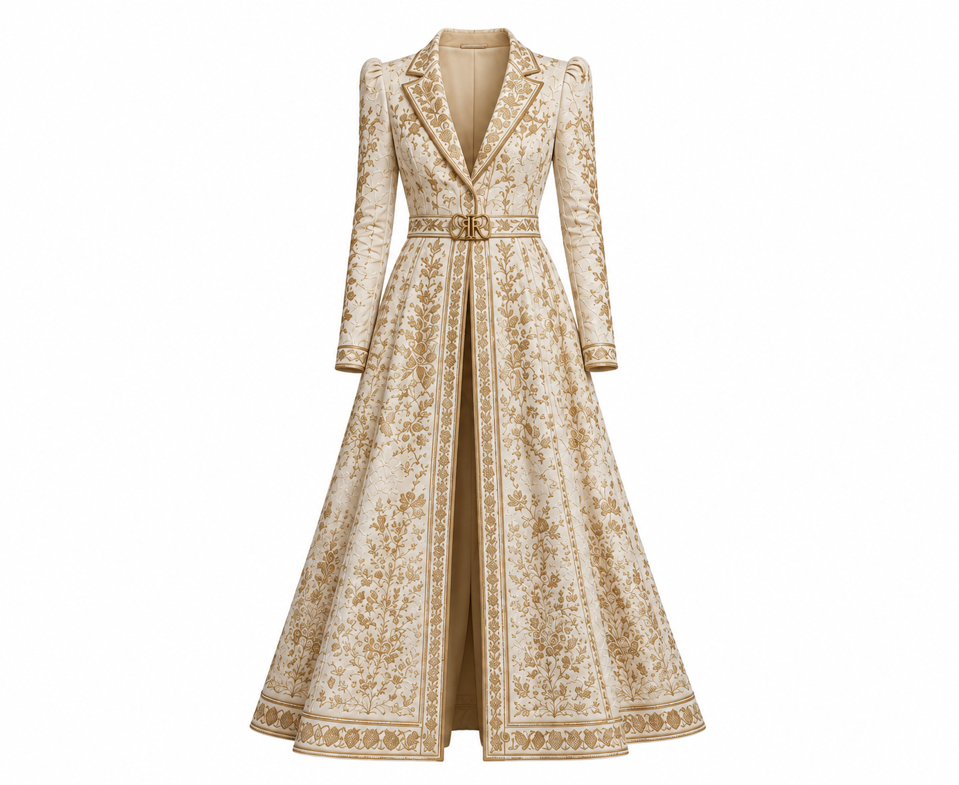 The Royal Garden Embroidered Coat Dress